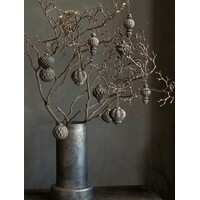 LUKSA decobal velvet taupe Ball 11 x 8,5 cm