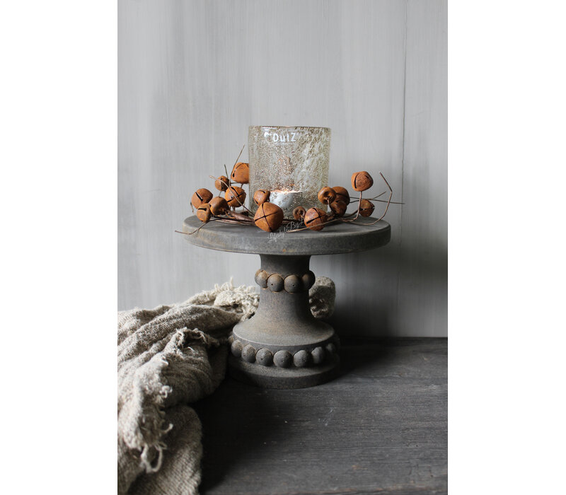 Roestige belletjes krans 20cm