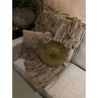 Bontkussen faux fur Cosy blanca grey 45 x 45 cm