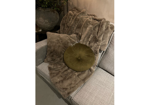 Bontkussen faux fur Cosy blanca grey 45 x 45 cm
