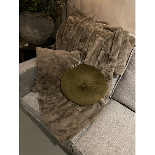 Bontkussen faux fur Cosy blanca grey 45 x 45 cm 