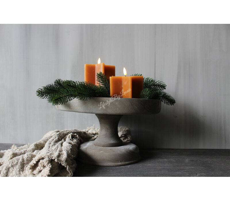 Ster led kaars Amber 12x10cm