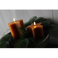 Ster led kaars Amber 12x10cm