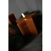 Ster led kaars Amber 8x10cm