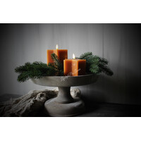 Ster led kaars Amber 8x10cm