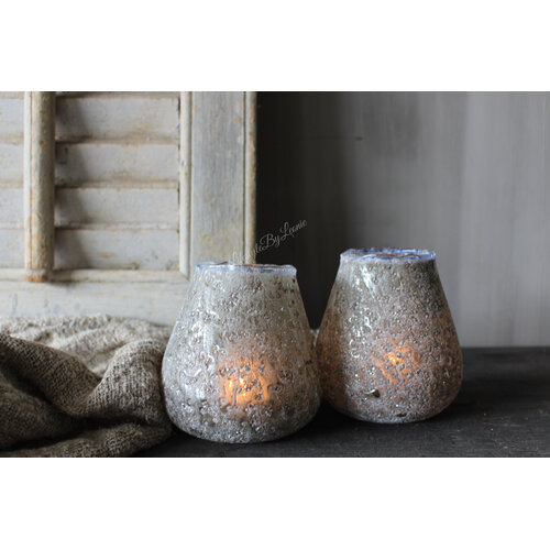 J-line theelichthouder Old Grey 12 cm 