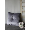 Vierkant kussen velvet grijs 45 x 45 cm