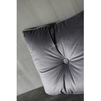Vierkant kussen velvet grijs 45 x 45 cm
