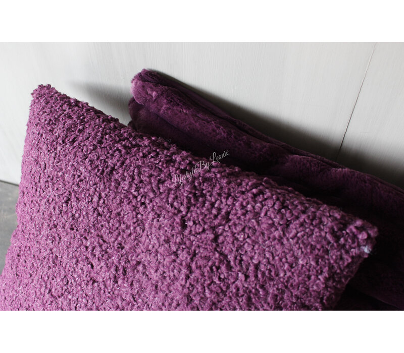 Vierkant kussen Chico dark purple 45 x 45 cm