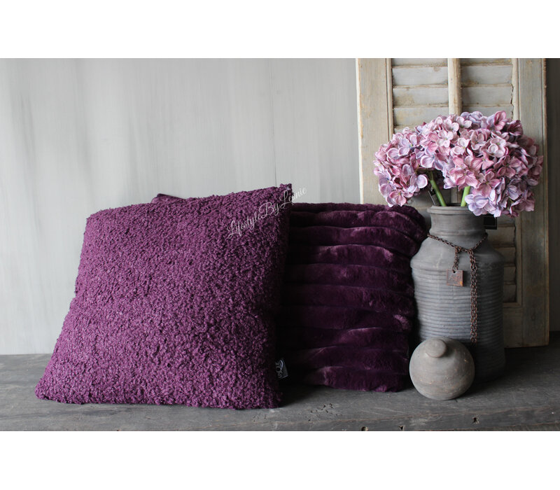 Vierkant kussen Chico dark purple 45 x 45 cm