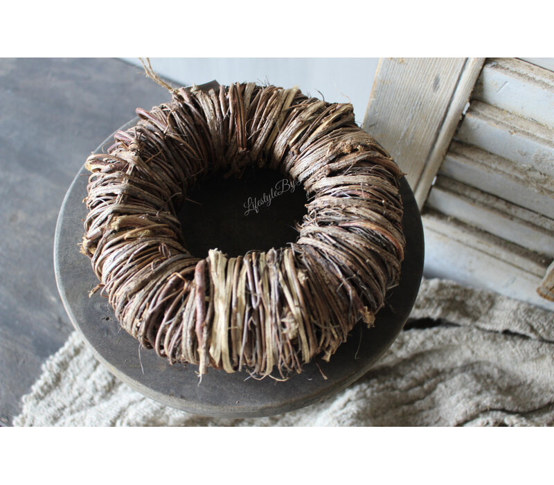 Mini twijg kransje Brown 18cm