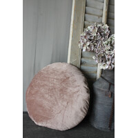 Rond kussen Crystal Velvet taupe 38 cm