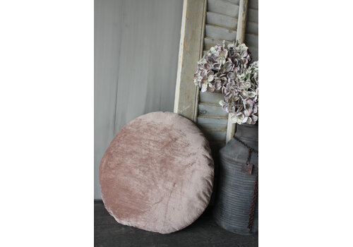 Rond kussen Crystal Velvet taupe 38 cm
