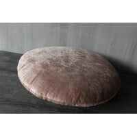 Rond kussen Crystal Velvet taupe 38 cm
