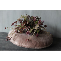 Rond kussen Crystal Velvet taupe 38 cm