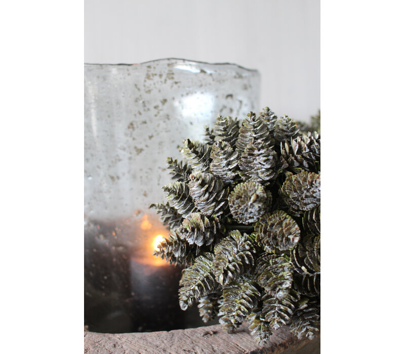 Namaak deco bol Dennenappel 16cm