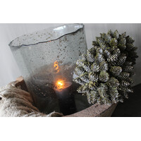 Namaak deco bol Dennenappel 16cm