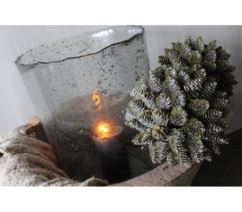 Namaak deco bol Dennenappel 16cm