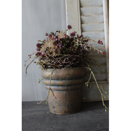 PTMD bloempot Helena bruin 19 cm 