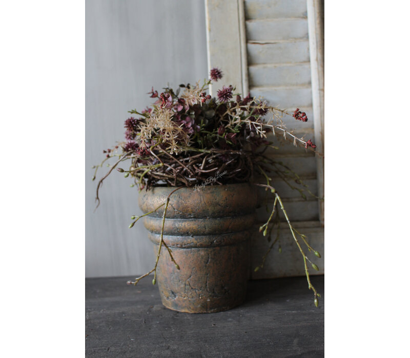 PTMD bloempot Helena bruin 19 cm
