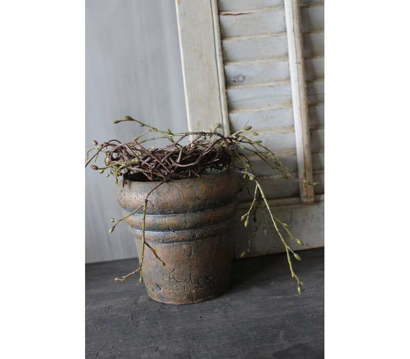 PTMD bloempot Helena bruin 19 cm