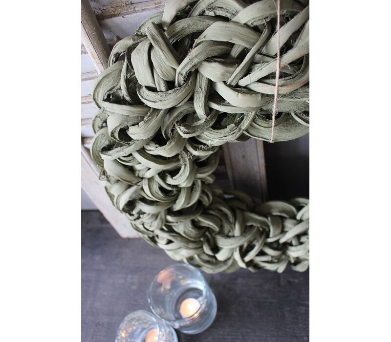 Krans coco slice Old green 55cm