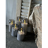 Oplaadbare led kaars in glas  set van 5 - Grey smoke