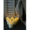 Oplaadbare stompkaarsjes set van 6 - Creme