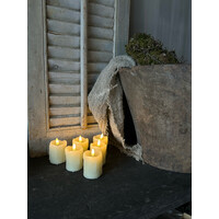 Oplaadbare stompkaarsjes set van 6 - Creme