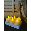 Oplaadbare waxinelichtjes set van 6 - Creme