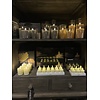 Oplaadbare led kaars in glas  set van 5 - Gold smoke