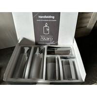 Oplaadbare LED kaars in glas set van 5 - Grey smoke
