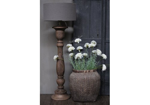 Hoge smalle baluster lampvoet naturel 60 cm
