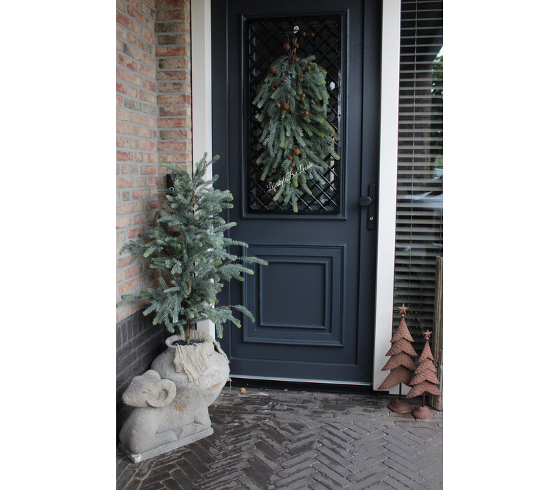 Namaak real touch blauwspar toef Grey/green 85cm