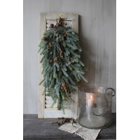 Namaak real touch blauwspar toef Grey/green 85cm