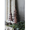 Roestige kerstboom op voet Rudolf 33cm