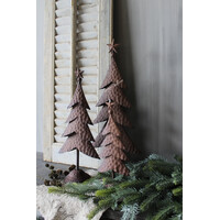 Roestige kerstboom op voet Rudolf 46cm