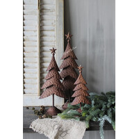 Roestige kerstboom op voet Rudolf 46cm