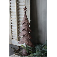 Roestige kerstboom op voet Rudolf 56cm