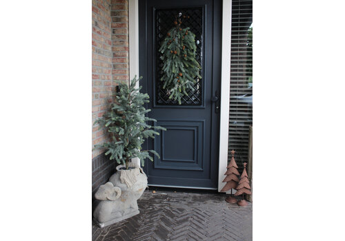 Roestige kerstboom op voet Rudolf 46cm