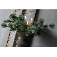 Namaak Cedar krans met windlicht 35 cm