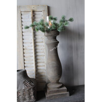 Namaak Cedar krans met windlicht 35 cm