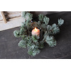 Namaak cedar krans incl windlicht 30cm
