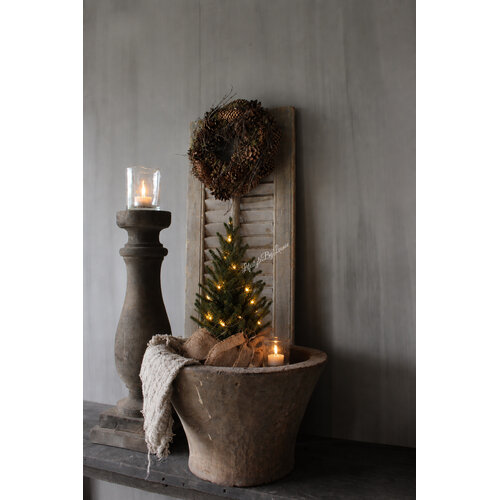 Namaak Cedar boompje green met LED licht 43 cm 