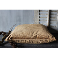 Vierkant velvet kussen tobacco Brown 45x45cm