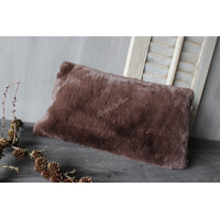 Bont kussen Chocolat Brown 50x30cm