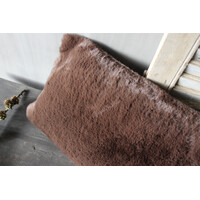 Bont kussen Chocolat Brown 50x30cm