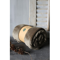 Fleece plaid Sydney Olive green 180x140cm