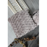 Kussen fleece - bont viv Driftwood 45x45cm