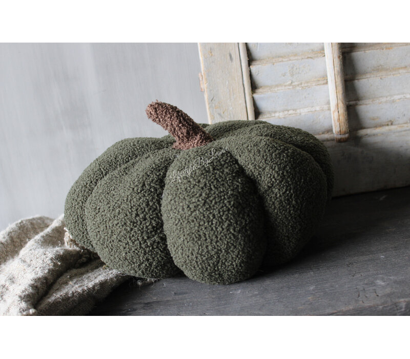 Kussen teddy Pumpkin Olive green 30 cm